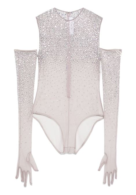 Lavender grey crystal-embellished bodysuit Alex perry - women ALEX PERRY | BY043GRY